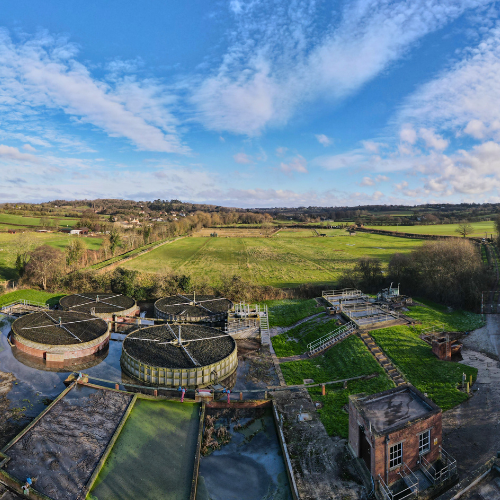 Drone shot of Tockington Water Site