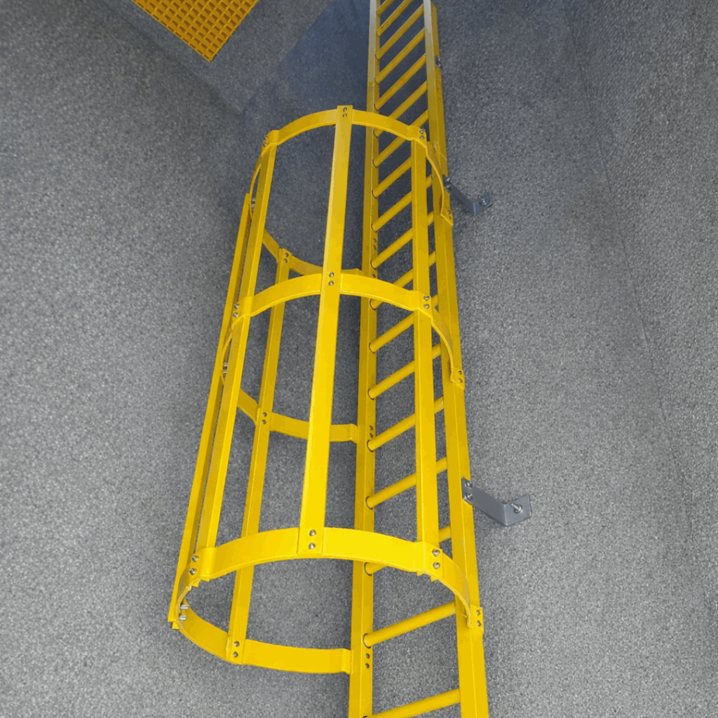 GRP Caged Ladder