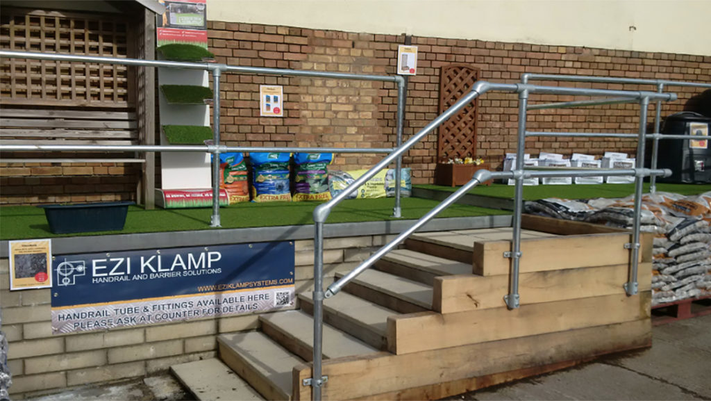 key clamp handrails in situe