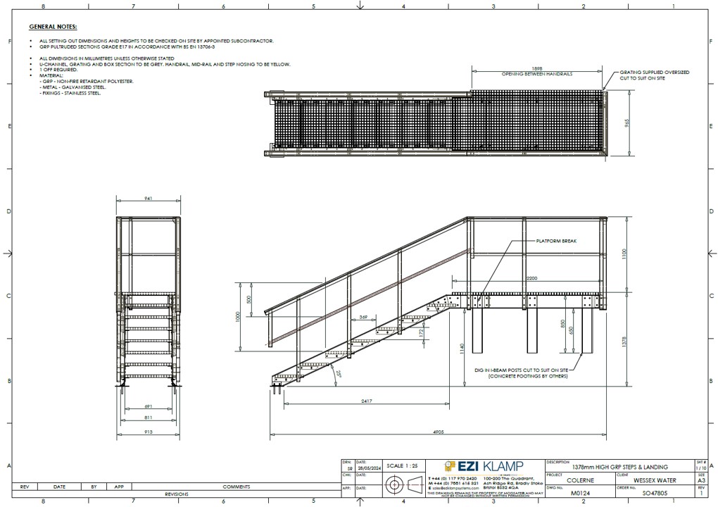 Wessex Water, Colerne - GRP Access Steps | Ezi Klamp Systems