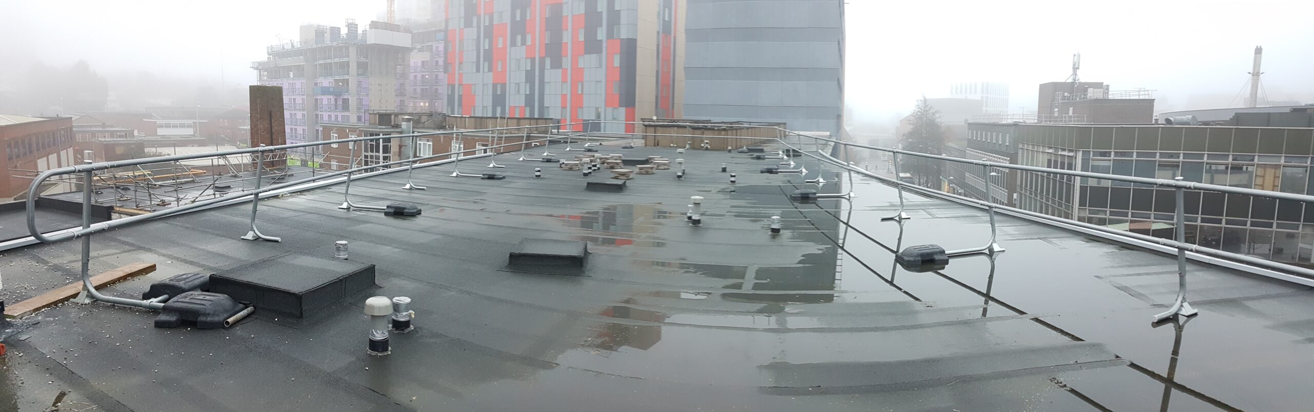 Telegraph Hotel, Coventry - Roof Guardrail Project | Ezi Klamp Systems